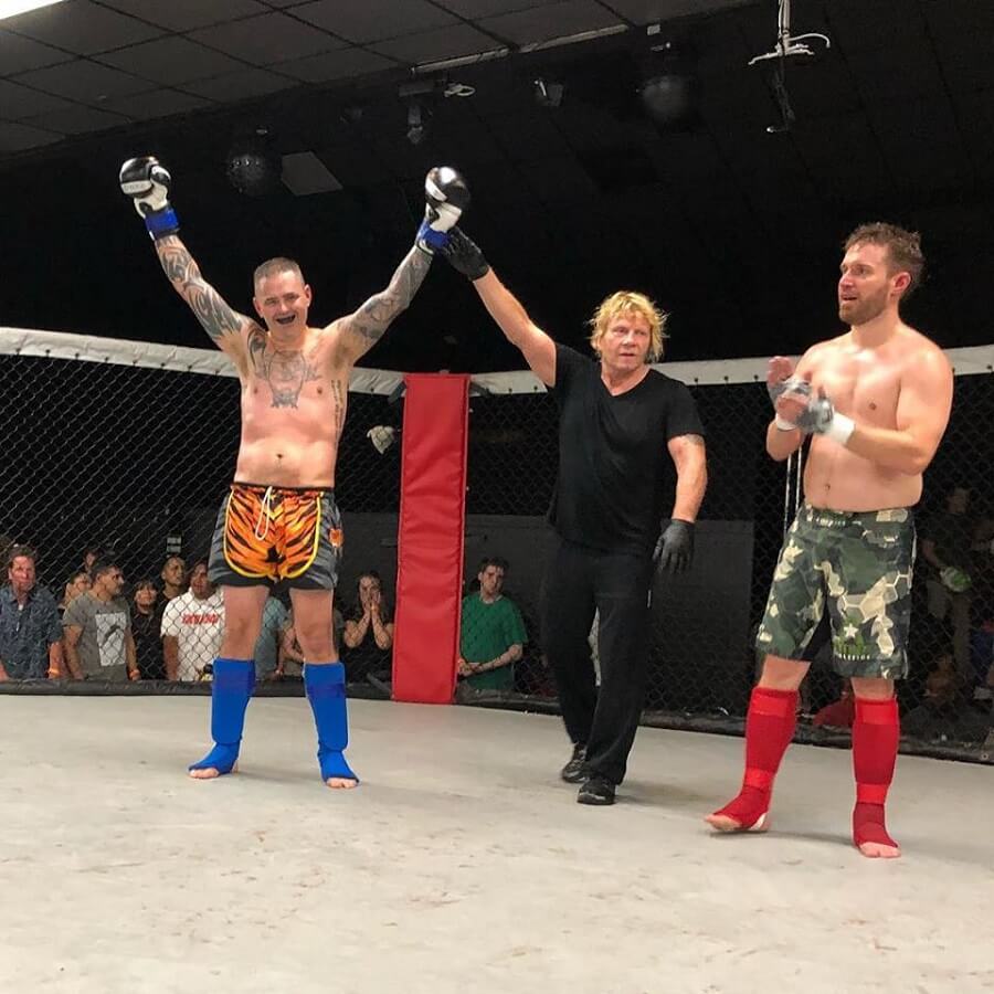 cellar gym fighter wins fight in savage